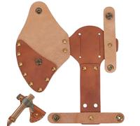 GORGECRAFT Étui en Cuir de Vachette pour Hachette Style Vintage Marron avec Double Fermeture à Pression et Passant de Ceinture Idéal pour le Camping la Randonnée la Chasse et les Travaux de Plein Air.
