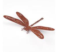 GORGECRAFT Libellule Décorative en Métal 20cm Style Rustique en Fer Rouillé. Sculpture Suspendue Représentant Une Libellule Idéale pour Décorer Un Jardin Une Clôture Une Terrasse Salon Ou Chambre