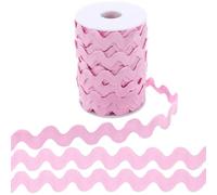 GORGECRAFT Ruban Ondulé en Polyester pour Couture Bricolage Emballage Cadeau Nœud 25 m 10mm RIC Rac Trim Franges Rose Perle Bordure en Dentelle Zigzag Tresse (1) m (2) mm