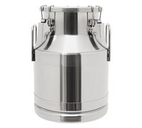 Gorgivous 201 Pot à Lait en Acier Inoxydable Couvercle Anti-Fuite Pot à Lait Récipient en Acier Inoxydable avec Joint en Silicone pour vin,Huile, jus de Fruits 10L