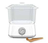 Gosera Chauffe-Serviettes Chaud, Cuiseur Vapeur à Chauffage pour Soins du Peut Contenir 12 Mini Serviettes Humides, Mini Chauffe-Serviettes Portable Prise UE