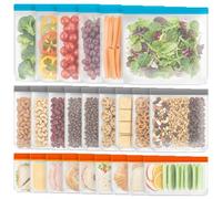 Goshoppers 24 pièces réutilisable congélateur sac, libre Zip sac Sandwich Frühstücksbeutel Auslaufsichere Essen Aufbewahrungsbeutel für Stockage Fruits, légumes, viande, collations