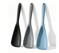 Goshoppers 3 pièces cuillère de silicone pour ustensiles de cuisine non adhérentes, cuillère longue de silicone alimentaire sans BPA soupe polyvalente soupe d'aide à la cuisine