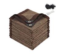 Goshoppers Filet d'ombrage avec œillets 120 GSM, résistance UV à 85% (2x5m) | Filet coupe-vent d'hiver avec serre-câbles et corde - Tissu en HDPE, protection visuelle et solaire pour terrasse, serre