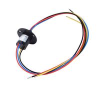 Goshyda Bague Collectrice électrique 4 Fils 15A, Connecteur de Brosse en Fibre à Rotation à 360°, Joint Rotatif Conducteur de 22 Mm, Contact doré, 250 Tr/min pour Signal d'alimentation, IP51 pour