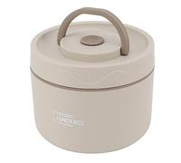 Goshyda Boîte à Déjeuner Isolée en Acier Inoxydable de 550 Ml, Récipient Alimentaire Rond Empilable à 2 Niveaux, Boîte à Déjeuner étanche pour Adultes et Enfants, Pot Portable pour le Travail