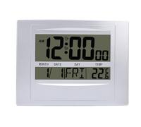 Goshyda Calendrier D'horloge Numérique avec Moniteur de Température, Thermomètre Numérique D'intérieur pour Chambre à Coucher, Salon, Support de Table et Montage Mural