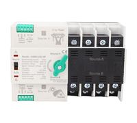 Goshyda Commutateur de Transfert Automatique Double Puissance, 4P 400 V 125 A ATS, Commutation Milliseconde pour Alimentation de Secours, Contacteur argenté et Boîtier Ignifuge