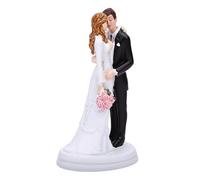 Goshyda Décoration de Gâteau Romantique pour Mariée et marié, Figurine de Couple de Mariage en Résine pour Décoration d'anniversaire de Fiançailles, Statue de Couple s'embrassant de 6,3 X 3,5 X 2,