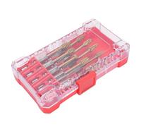 Goshyda Jeu de Fraises Rotatives, 10 Pièces de Limes en Acier Tungstène à Double Coupe avec Tige Hexagonale de 1/4 de Pouce, Ensemble de Limes Rotatives avec Revêtement Ti pour la Sculpture sur