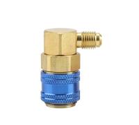 Goshyda R134a Car AC Quick Couplers Connectors, Paire de Joints Fluorés | Connecte un tuyau SAE de 1 4 pouces au réservoir R134a, accès fiable à la valve à la pression de service, connexion et