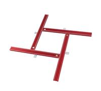 Goshyda Système de Rail de Guidage Parallèle, Ensemble de Scies à Rail en Aluminium avec Coupe de Courbe de Précision, Support Réglable, échelle Métrique et Impériale Claire, Durable pour le Travail