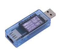 Goshyda Testeur de Courant de Tension USB 8 en 1, Détecteur de Voltmètre Numérique 0-5A 0-150W 4-30V, Compact Rechargeable pour Banques d'alimentation Haute capacité, Ordinateurs Portables et (BLUE)