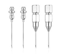 Gosknor 4pcs Buse d'Aiguille de Pistolet à Graisse, Aiguille d'Injecteur de Graisse Pointe d'Aiguille Pistolet Graisse Amovible pour Injection Graisse Utilisé dans Un Espace Étroit et Un Trou Profond