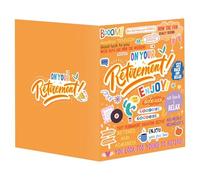 Gosknor Cartes d'Adieu de Retraite Orange de Grande Taille, Carte de Vœux d'Adieu Géante Carte d'Adieu de Retraite Carte de Départ Amusante Carte de Bonne Chance Carte Cadeau d'Adieu pour Collègue