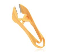 Gosknor Éplucheur d'Ail, Pince à Ail Avec Trou de Suspension Pinces à Éplucher Manuelles Outils de Cuisine Polyvalents et Simples pour Éviter Les Odeurs sur Vos Mains (Orange)