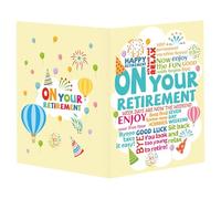 Gosknor Grande Carte de Vœux d'Adieu avec Enveloppe, 40x27cm Carte de Départ à la Retraite Carte d'Adieu pour Collègues Carte de Vœux de Départ à la Retraite Cadeau d'Adieu pour Hommes et Femmes