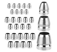 Gosknor Kit 30 Cales Manche Hache Rondes, 10mm,12mm,14mm Cale Hache Robuste en Acier au Carbone Accessoires Marteau en Métal pour le Renforcement