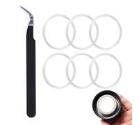 Gosknor Lot de 6 Joints Toriques en Silicone, Joint de Rechange à Large Ouverture avec Pince à Épiler Joints de Rechange pour Bouteille d'eau pour Bouteilles HydroFlask 12/16/24/32/40 oz