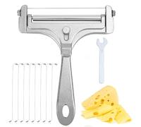 Gosknor Trancheuse à Fromage en Fil d'Acier Inoxydable, Portable Coupe-Fromage avec 8 Fils et Clés Rechange Trancheuse à Beurre pour Outils Coupe-Beurre en Bloc