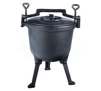 GOTEL - Marmite de chasse en fonte avec couvercle et pieds, 8 litres