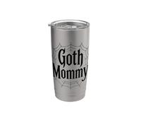 Goth Mommy Toile d'araignée gothique Gobelet isotherme en acier inoxydable double paroi