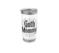Goth Mommy Toile d'araignée gothique Gobelet isotherme en acier inoxydable double paroi