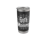 Goth Mommy Toile d'araignée gothique Gobelet isotherme en acier inoxydable double paroi