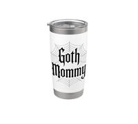 Goth Mommy Toile d'araignée gothique Gobelet isotherme en acier inoxydable double paroi