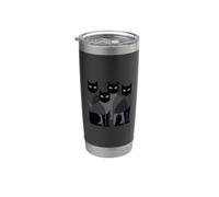 Gothic Cats Emo Grunge Punk Graphic Goth Mid-Century Modern Gobelet isotherme en acier inoxydable double paroi