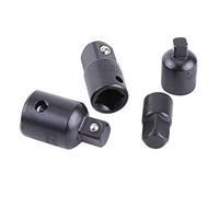 GOTOTOP Jeu d'adaptateurs de Douilles, Réducteur de Douilles en Acier au Chrome Vanadium, Convertisseur à Entraînement carré de 4 Pièces avec Détente à Bille et Finition Noire pour Clés à Cliquet