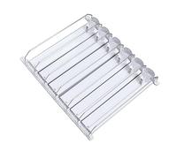 GOTOTOP Organisateur de Boissons pour Réfrigérateur ABS Blanc, Distributeur de Canettes de Soda à Largeur Réglable de 31 Cm avec Base Adhésive pour Réfrigérateur, Refroidisseur, Maison, Garage, (31CM)