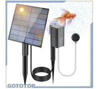 GOTOTOP pompe solaire de bassin Aérateur Solaire D'étang, Oxygénateur de Pompe à Air à énergie Solaire 2,5 W 7 piscine gazon Noir