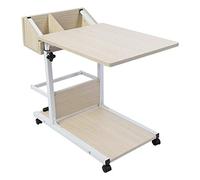GOTOTOP Table Portable Multifonction Amovible pour Ordinateur Portable - Table d'appoint pour lit - Plateau d'appoint - Console avec roulettes - Tiroir - Canapé - Livres - Étagère de Rangement - Noir