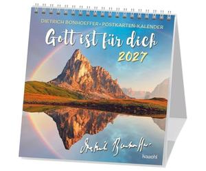 Gott ist für dich 2027: Dietrich Bonhoeffer-Postkarten-Kalender