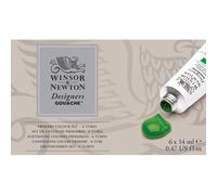 Winsor & Newton 8840601 Designers Gouache - Set Professionnel de 6 Tubes, Couleurs Primaires Assorties pour Design, Illustration et Arts Graphiques - 6x15ml