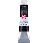 Gouache - Extra-fine - Noir intense - 703 - Finition mate - Talens - Tube de 20ml