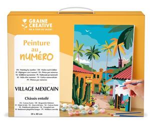 Gouache Graine Créative Peinture au numéro Village Mexicain 30 x 40 cm