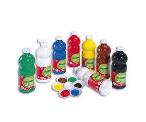 Gouache lefranc bourgeois liquide redimix non toxique fluide couvrante prête à l'emploi assortiment 8 flacons 1000ml