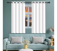 GOUBAN Rideaux Occultant 180 x 300 cm Isolant Thermique Anti Froid Impermeable Rideau Exterieur Terrasse Doux et Esthétiques, Décoration Maison pour Chambre Adulte Salon, Blanc