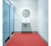 GOUBAN Tapis de Drainage Antidérapant 150 x 110 cm en PVC Tapis de Drainage Antidérapant en Caoutchouc et Résistant à l'usure pour Zone Humide, Piscine, Buanderie, Rouge