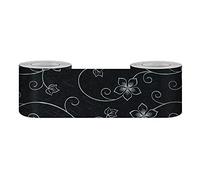 GouieRylin Frise Murale Autocollant Papier Peint imperméable en PVC Plinthe Décor Mural Bordure de Tableau d'Affichage Découpéejasmin d'hiver 10cm X 500cm