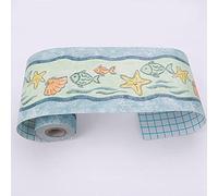 GouieRylin Frise Murale Autocollant Papier Peint imperméable en PVC Plinthe t de cuisine et de salle de bain Décor MuralPetite étoile de mer de poisson 10.6×1000cm
