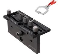 goujon 3 en 1, matériau aluminium, convient pour des épaisseurs de bois de 15 à 30,5 mm, kit noir