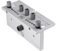 goujon 3 en 1, matériau aluminium, convient pour des épaisseurs de bois de 15 à 30,5 mm, perforateur argenté