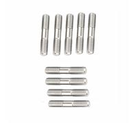 Goujon fileté à double extrémité, Lot de 10 boulons à double filetage M5, pas de 0,8 mm, pas de 1 mm, filetage M6, goujon fileté à droite et à gauche, tige filetée, écrou d'arbre(25mm,M6)