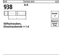 Goujons Reyher DIN 938 8.8 M 8 x 80 009388000080080 (50 pièces)