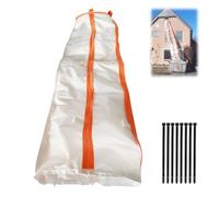 Goulotte à Débris de Chantier 4 m, Toboggan de Gravats Tissée Robuste et Résistante aux Déchirures, Goulotte de Chantier pour Gravats pour Une Élimination Facile des Débris de Chantier