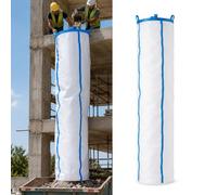 Goulotte à Gravats, 400Cm pour Débris Construction Outils Transport Déchets Sac Poubelle Tissée Réssistante à La Déchirure pour Une évacuation Facile Débris Construction Et Déchets Ménagers (Bleu)