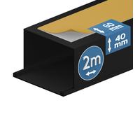 Goulotte électrique - EDO Solutions - EDO777768 - 60x40mm - 2m - Anthracite foncé - PVC
